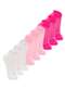 Lupo - Kit 9 pares de Meias Infantil Cano Curto Lupo 2725-089 Branco-Rosa-Pink - variação: Branco-Rosa-Pink