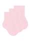 Selene - Kit 3 pares de Meias Bebê Cano Curto Selene 1320-001 Branco-Rosa - variação: Rosa