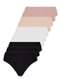 Lupo - Kit com 10 Calcinhas Básica Biquíni Loba 40300-001 Natural - variação: Preto-Branco-Natural-Nude