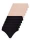 Lupo - Kit com 10 Calcinhas Básica Biquíni Loba 40300-001 Natural - variação: Preto-Natural