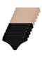 Lupo - Kit com 10 Calcinhas Biquíni Loba 40353-001 Natural - variação: Preto-Natural