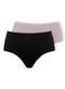 Dilady - Kit com 2 Calcinhas Alta Dilady 203203 Plus Size Chocolate-Rosa-Retro - variação: Preto-Rosa-Retro
