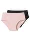 Liz - Kit com 2 Calcinhas Alta Liz 50398 Sepia-Preto - variação: Blush-Preto