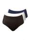 Demillus - Kit com 3 Calcinhas Alta Chanson Demillus 57850 Preto - variação: Preto-Branco-Marinho
