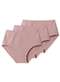 Liz - Kit com 3 Calcinhas Alta Liz 50370 Sepia-Preto - variação: Blush