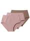 Liz - Kit com 3 Calcinhas Alta Liz 50370 Sepia-Preto - variação: Blush-Sepia
