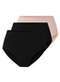 Liz - Kit com 3 Calcinhas Alta Liz 50390 Preto-Sepia - variação: Preto-Blush