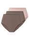 Liz - Kit com 3 Calcinhas Alta Liz 50390 Preto-Sepia - variação: Sepia-Blush