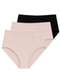 Liz - Kit com 3 Calcinhas Alta Liz 50590 Sepia-Blush - variação: Sepia-Preto