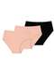 Liz - Kit com 3 Calcinhas Alta Liz 70220 Preto-Blush - variação: Sepia-Preto