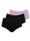 Dilady - Kit com 3 Calcinhas Biquíni Dilady 203202 Preto - variação: Preto-Rosa-Retro