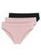 Liz - Kit com 3 Calcinhas Biquíni Liz 70222 Blush-Sepia - variação: Blush-Preto