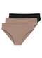 Liz - Kit com 3 Calcinhas Biquíni Liz 70222 Blush-Sepia - variação: Sepia-Preto