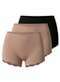 Liz - Kit com 3 Calcinhas Boxer Liz 54591 Sepia - variação: Sepia-Preto