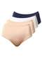 Demillus - Kit com 4 Calcinhas Alta Chanson Demillus 57850 Bege-Rosado-Branco-Marinho - variação: Bege-Rosado-Branco-Marinho