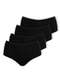 Dilady - Kit com 4 Calcinhas Alta Dilady 203201 Preto - variação: Preto