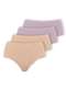 Dilady - Kit com 4 Calcinhas Alta Dilady 203203 Plus Size Preto-Chocolate - variação: Chocolate-Rosa-Retro