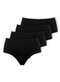 Dilady - Kit com 4 Calcinhas Alta Dilady 203203 Plus Size Preto-Chocolate - variação: Preto