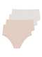 Hope - Kit com 4 Calcinhas Alta Hope 33110 Bege-Ballet-Branco - variação: Bege-Ballet-Branco