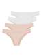 Hope - Kit com 4 Calcinhas Biquíni Hope 35010 Branco - variação: Bege-Ballet-Branco