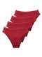 Demillus - Kit com 4 Calcinhas Demillus 26826 06-Carmim - variação: 06-Carmim