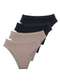Demillus - Kit com 4 Calcinhas Demillus 26826 06-Carmim - variação: Bege-Rosado-Preto