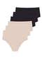 Hope - Kit com 6 Calcinhas Alta Hope 33110 Bege-Ballet-Preto - variação: Bege-Ballet-Preto