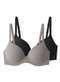 Liz - Kit com 2 Sutiãs com Aro e Bojo Liz 51381 Taça B Sepia-Blush - variação: Sepia-Preto