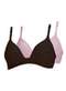 Dilady - Kit com 2 Sutiãs sem Aro com Bojo Dilady 203101 Preto-Chocolate - variação: Preto-Rosa-Retro