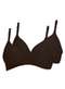 Dilady - Kit com 2 Sutiãs sem Aro com Bojo Dilady 203101 Preto-Chocolate - variação: Preto