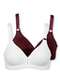 Demillus - Kit com 2 Sutiãs sem Aro e sem Bojo Demillus 61196/61096 Taça B Branco-Vinho-Barolo - variação: Branco-Vinho-Barolo