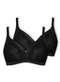 Dilady - Kit com 2 Sutiãs sem Aro e sem Bojo Dilady 12371 Preto-Chocolate - variação: Preto