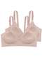 Triumph - Kit com 2 Sutiãs sem Aro e sem Bojo N Triumph Compliment 24353 Praliné - variação: Base