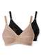 Demillus - Kit com 2 Sutiãs Sustentação Colonial Demillus 61383/78383 Taça B Bege-Rosado-Branco - variação: Bege-Rosado-Preto