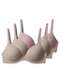 Liz - Kit com 3 Sutiãs com Aro e Bojo Liz 51809 Taça B Sepia - variação: Sepia-Blush