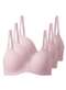 Liz - Kit com 3 Sutiãs com Aro e Bojo Push Up Liz 51805 Taça C Blush-Sepia - variação: Blush