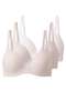 Liz - Kit com 3 Sutiãs com Aro e Bojo Push Up Liz 51805 Taça C Blush-Sepia - variação: Sepia-Branco