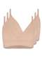 Hope - Kit com 3 Sutiãs sem Aro com Bojo Removível Hope 274840 Bege-Ballet-Preto - variação: Bege-Ballet