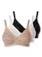 Demillus - Kit com 3 Sutiãs Sustentação Colonial Demillus 61383/78383 Taça B Bege-Rosado-Branco-Preto - variação: Bege-Rosado-Branco-Preto
