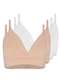 Hope - Kit com 4 Sutiãs sem Aro com Bojo Removível Hope 274840 Preto-Branco - variação: Bege-Ballet-Branco