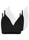 Hope - Kit com 4 Sutiãs sem Aro com Bojo Removível Hope 274840 Preto-Branco - variação: Preto-Branco