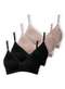 Demillus - Kit com 4 Sutiãs sem Aro e sem Bojo Poás Demillus 61411 Bege-Rosado - variação: Preto-Bege-Rosado