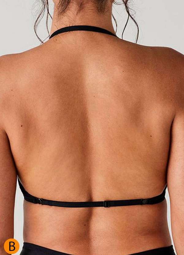 Sutiã Decote nas Costas Liz 51804 Taça B 71-Preto - Meias Sao Jorge