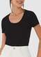 Malwee - Blusa Feminina Malwee 1000050615 00001-Branco - variação: 00004-Preto
