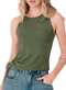 Enfim - Blusa Feminina Regata Enfim 1000132965 02143-Off-White - variação: 00033-Verde-Escuro