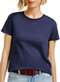 Hering - Camiseta Feminina Hering 0241 Nm2-Bege-Mescla - variação: Ax7-Azul-Escuro