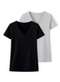 Hering - Kit com 2 Camisetas Feminina Hering 02tq Branco-Mescla - variação: Preto-Mescla