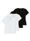 Malwee - Kit com 4 Camisetas Feminina Malwee 1000004502 Branco - variação: Branco-Preto