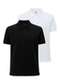 Hering - Kit com 2 Camisetas Polo Masculina Hering N3a7 Marinho - variação: Preto-Branco
