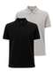 Hering - Kit com 2 Camisetas Polo Masculina Hering N3a7 Marinho - variação: Preto-Cinza